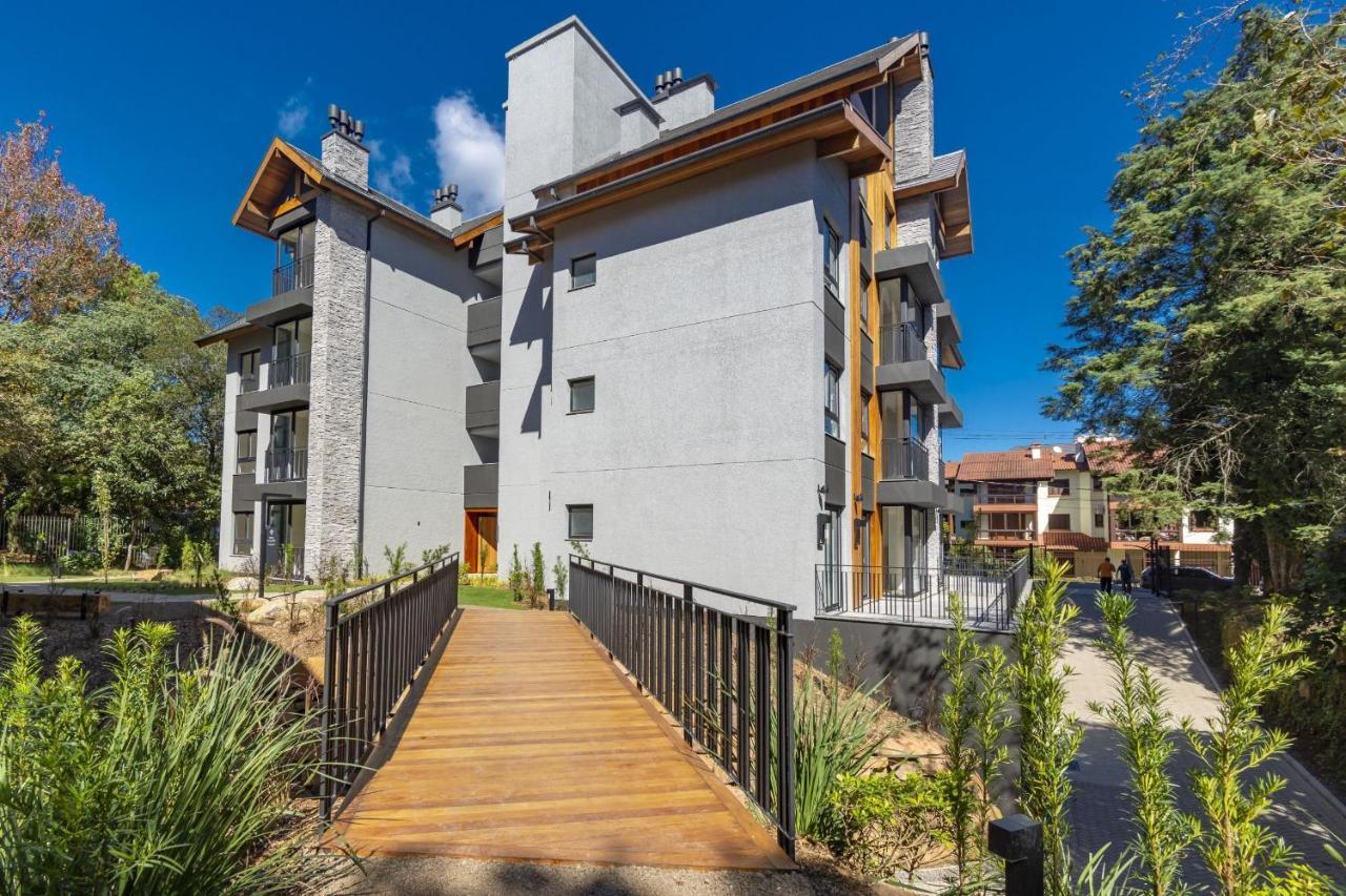 Rosa Apartamento Bav 101 Gramado Esterno foto
