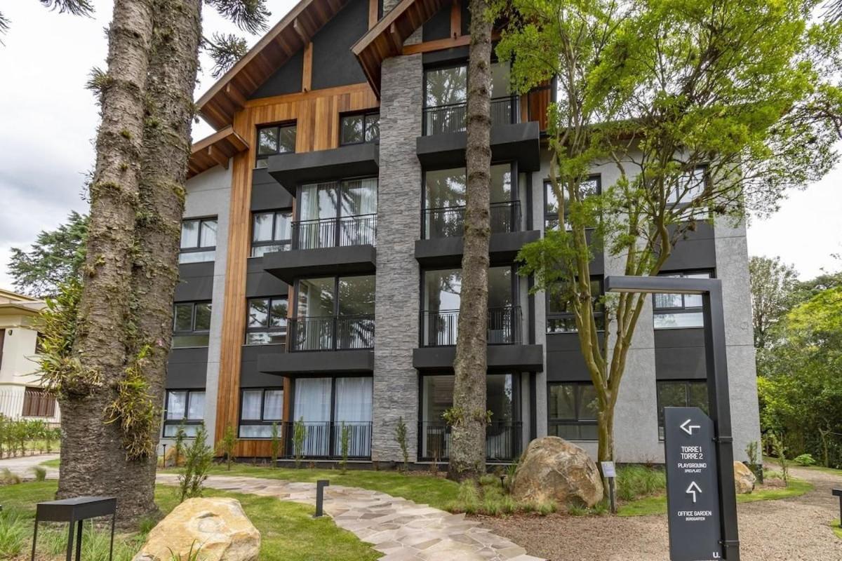 Rosa Apartamento Bav 101 Gramado Esterno foto