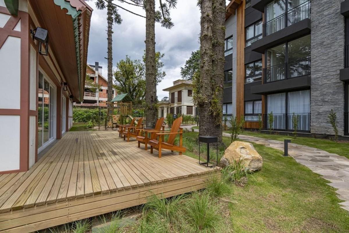 Rosa Apartamento Bav 101 Gramado Esterno foto