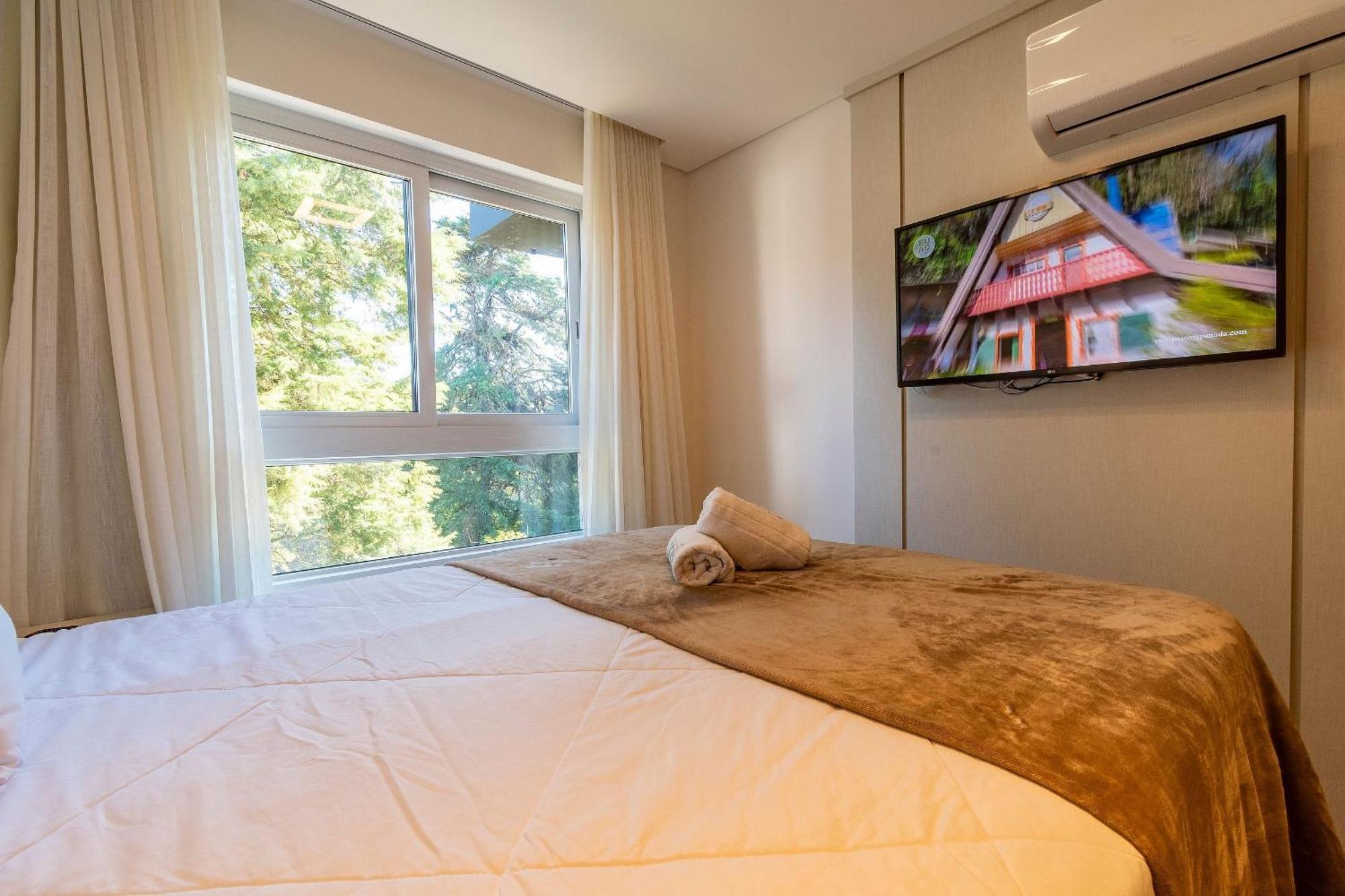 Rosa Apartamento Bav 101 Gramado Esterno foto